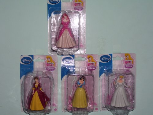 Disney Princess Figurines Cinderella & Belle & Ariel & Snow White (Sold As 4 Figurines in a Set)