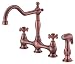 Danze D414067AC Opulence Two Handle Cross Handle Kitchen Faucet with Spray, Antique Copper