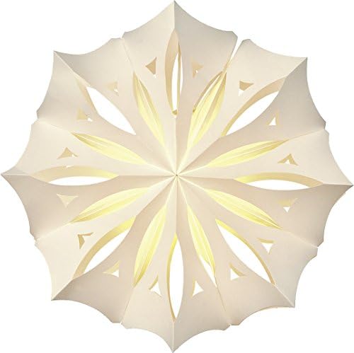 Luna Bazaar White Pizzelle Paper Lantern (anice design)