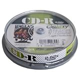Galaxy データ用52倍速対応 CD-R 700MB プリンタブル10枚入り GXCDR80WP10の画像