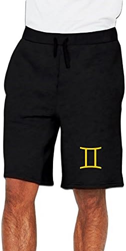 Men's Cotton Gemini Astrology Zodiac Signs Twins Running Shorts