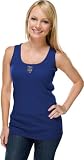 New York Mets Women's Fan Tank Blue Ribbed Tank Top