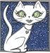 White Pretty Kitty Decorative Magnet