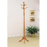 Oak Finish Coat Rack By Coaster Furniture