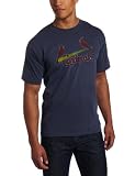 MLB Men's St. Louis Cardinals Big Time Play Short Sleeve Pigment Dye Tee (Pigment Denim, Medium)