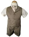 New Baby and Toddler Boy Summer Suit Natural/beige Vest Short Set