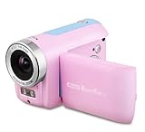 Mustek Kiddycam 135s pocket digital camcorder (1.3 MP, 1.5 inch TFT LCD, SD, USB, AV output) in Pink