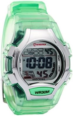 MINGRUI Boys Digital Multifunction Military Sport Quartz Wrist Watch LED Stopwatches Green