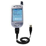 Coiled Power Hot Sync and Charge USB Data Cable w/ Tip Exchange for the ATT SX56 PPC - Gomadic Brand