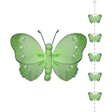 Green Butterfly Garland String Mobile Decorations - Butterflies Hanging Nylon... by Bugs-n-Blooms