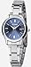 EYKI Couple Watches Quartz Waterproof Wristwatches for Lovers Pair Blue Dial and Stainless Steel Band