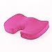 Bookishbunny 2pc Memory Foam Seat Chair Waist Lumbar Back Support Cushion Pillow Car Office Home (Hot Pink)