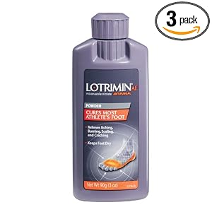 Lotrimin Antifungal Powder for Athlete's Foot, 3-Ounce Bottles (Pack of 3) by Lotrimin