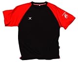 GILBERT Hawks Rugby T-Shirt , M, BLACK/RED