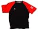 GILBERT Hawks Rugby T-Shirt , L, BLACK/RED