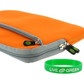 Acer AOD250-1694 10.1-Inch Netbook Neoprene Sleeve Case (Extra-Pocket - Orange)