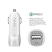 Samsung Galaxy S7 Edge Car Charger 18W Qualcomm Quick Charge 2.0 USB Adapter with 3 feet Micro USB Charging Cable Cord for all QC 2.0 Compatible Devices