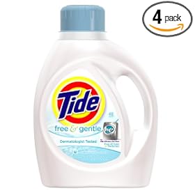 Tide Laundry Detergent: 4-Pack of 75oz.Free and Gentle HE 48-Load $28.50