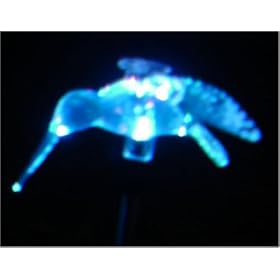 Multi Color Solar Garden Stake Light Hummingbird New