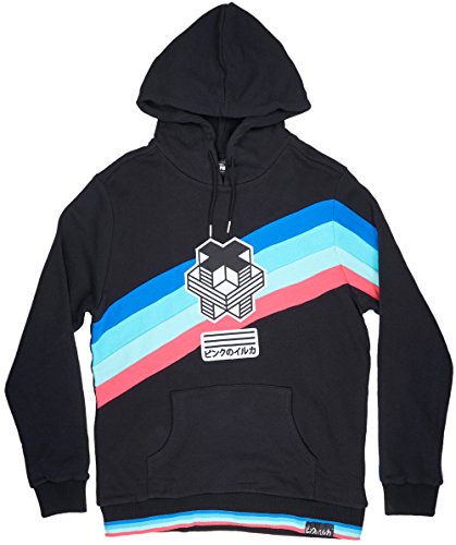 Pink Dolphin Men's Promo Cube Hoodie in Black. L-3XL.
