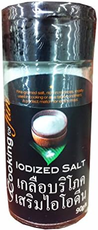2 packs of Iodized Salt, Premium Spices from Thailand by Cooking for fun. (90 g/ pack)