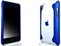 iPod Touch 4, 4G Hard Case "Flux" Blau und Wei&szlig; H&uuml;lle Taschen und Free Screen Guard
