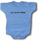 Yes, I can Play Louder Distressed Style Logo Baby/Infant Tee Shirt or Onesie