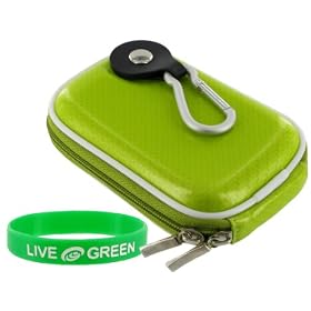 Hard Shell Carrying Case (Candy Green) for Canon PowerShot SD1200IS Digital Camera Blue