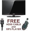 Samsung LN32C450 32-Inch 720p 60 Hz LCD HDTV (Black) - FREE HDMI Cable + FREE MP3 Player