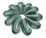 10pc set Mizuno Logo GREY / BLACK Neoprene Iron Covers