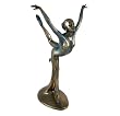 Bronzed Finish Ballet Dancer Statue Dance Ballerina