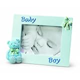 Russ Berrie Teddy Bear Frame, Blue, 4X6 by Russ Berrie