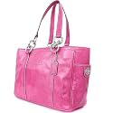 COACH PATENT GALLERY LEATHER EAST/WEST TOTE- F 12839 - Pink