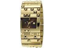 Diesel Ladies DZ5144 Gold Plated Bracelet Watch With Brown Dial Date Function