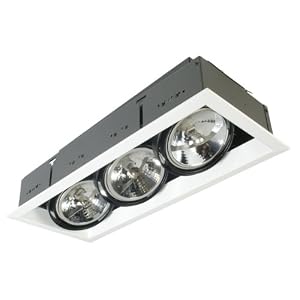 Eurofase TE103TR-01 3-Light AR111 Recessed Mutiple Strip Trim with 0084B3 Transformer,... by Eurofase