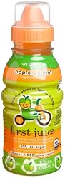First Juice Organic Apple + Carrot, 8 Ounce Sippy Top Bottle (Pack of 12)