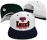 New York Knicks White/Navy Two Tone Plastic Snapback Adjustable Plastic Snap Back Hat / Cap
