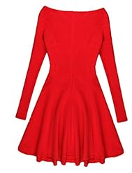 Fall Winter Long Sleeves Off the Shoulder  Dress