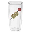 Martini Olives 16 oz Insulated Beverage Tumbler, Clear