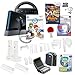 Nintendo Wii Black Mario Kart Super Holiday Bundle with Games, Charger, HD Cable, and More