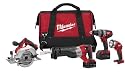 Milwaukee 2694-24 M18 18-Volt Cordless Tool Combo Kit, 4-Piece
