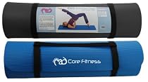 Fitness Mad Core Fitness and Pilates Mat 182 x 58cm x10mm (Black)