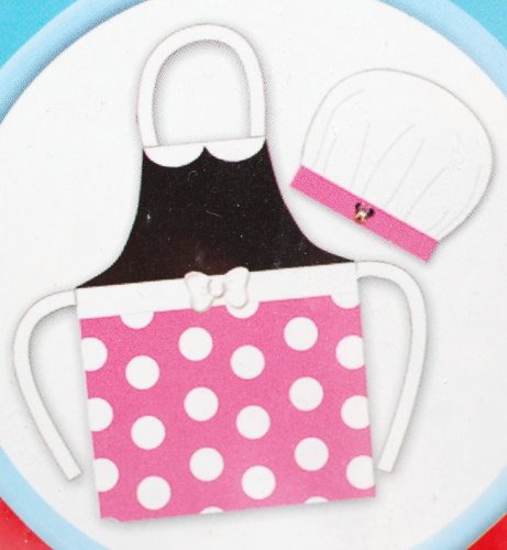 Disney Mickey Mouse Clubhouse children's 2 Piece Chef Set - Apron Hat - Pink