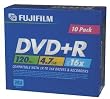 Fujifilm Media 25302260 DVD+R 4.7 GB 120 Mintues 16X Storage Media - 10 Pack