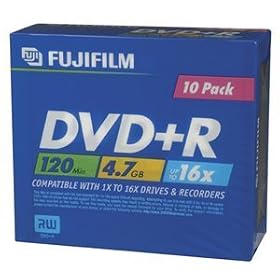 Click here to buy Fujifilm Media 25302260 DVD+R 4.7 GB 120 Mintues 16X Storage Media - 10 Pack by Fuji.