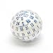 Role Playing Dice - D100 Opaque White & Blue Spherical Dice / Die - Made in USA - "ZOCCHIHEDRON"