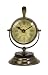 Elegant Antique Style Brass Pedestal Desk Clock 7"