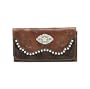 American West Round Up Ladies Trifold Wallet-Brown