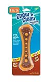 Hartz Chew N' Clean Assorted Colors Dental Duo Toy and Edible Dog Chew, Large