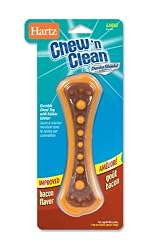 Hartz Chew N' Clean Assorted Colors Dental Duo Toy and Edible Dog Chew, Large